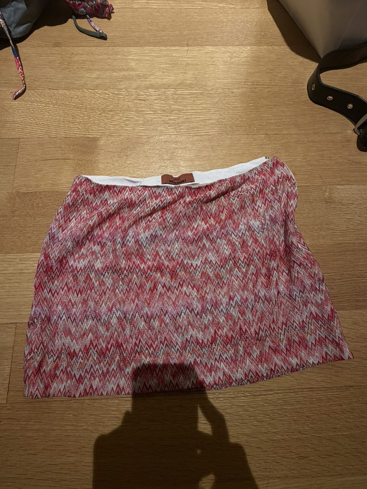 Missoni Missoni Pink Orange White Mini Skirt Size 28" / US 6 / IT 42 - 1 Thumbnail