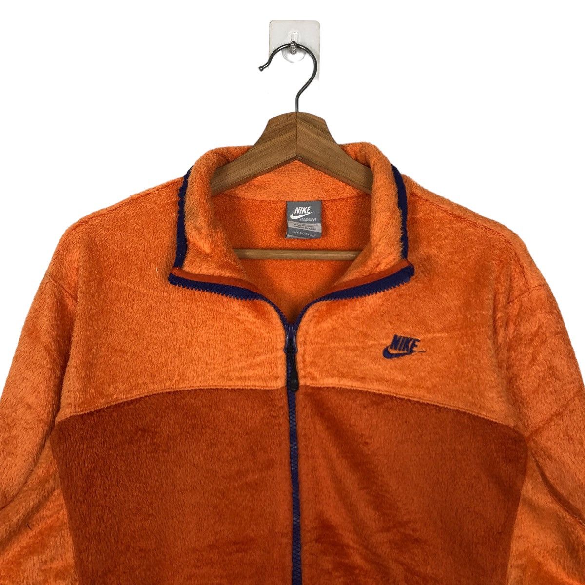 Nike 🔥VINTAGE NIKE SPORTSWEAR FLEECE JACKET RARE COLOUR DESIGN Size US L / EU 52-54 / 3 - 3 Thumbnail