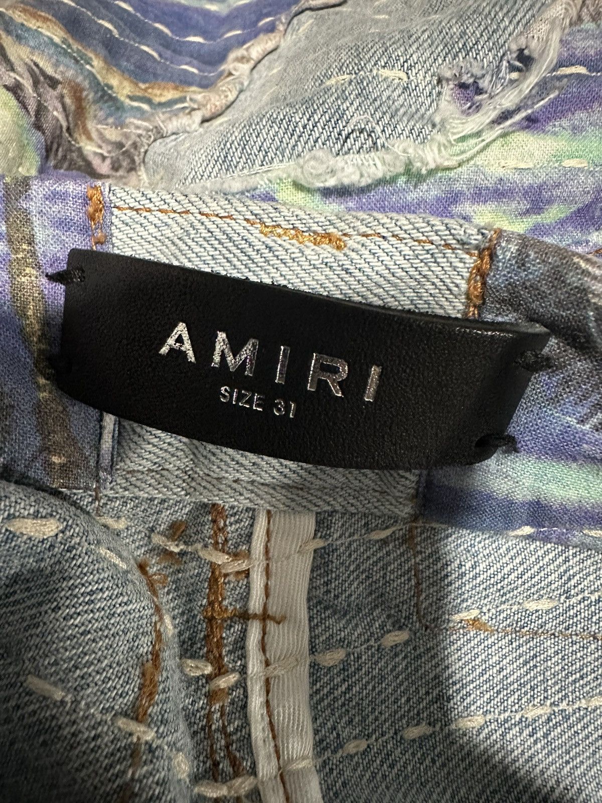 Amiri Amiri Aloha Boro Straight Leg Jeans Size US 31 - 6 Thumbnail