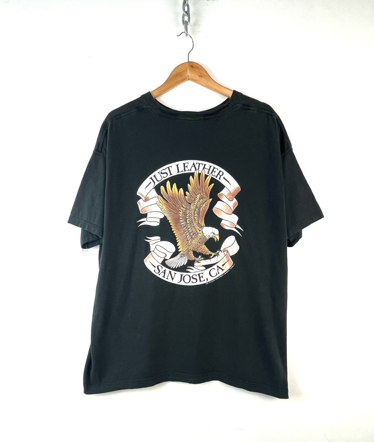 Vintage Vintage biker tshirt classic 90s eagle majestic tag XL faded Size US XL / EU 56 / 4 - 1 Thumbnail