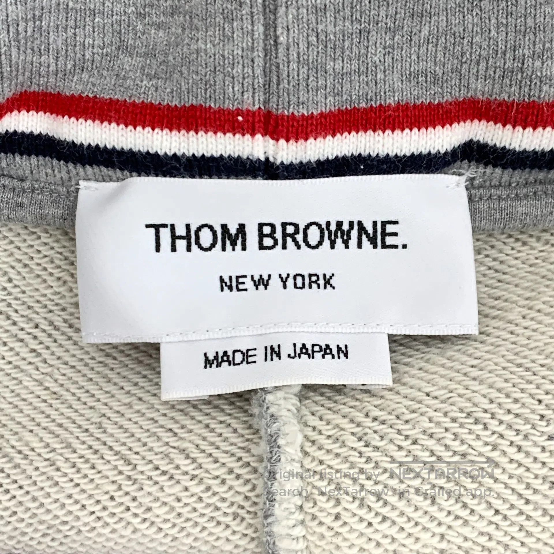 Thom Browne Thom Browne size L Gray classic four-stripe cotton drawstr Size 39" - 7 Thumbnail