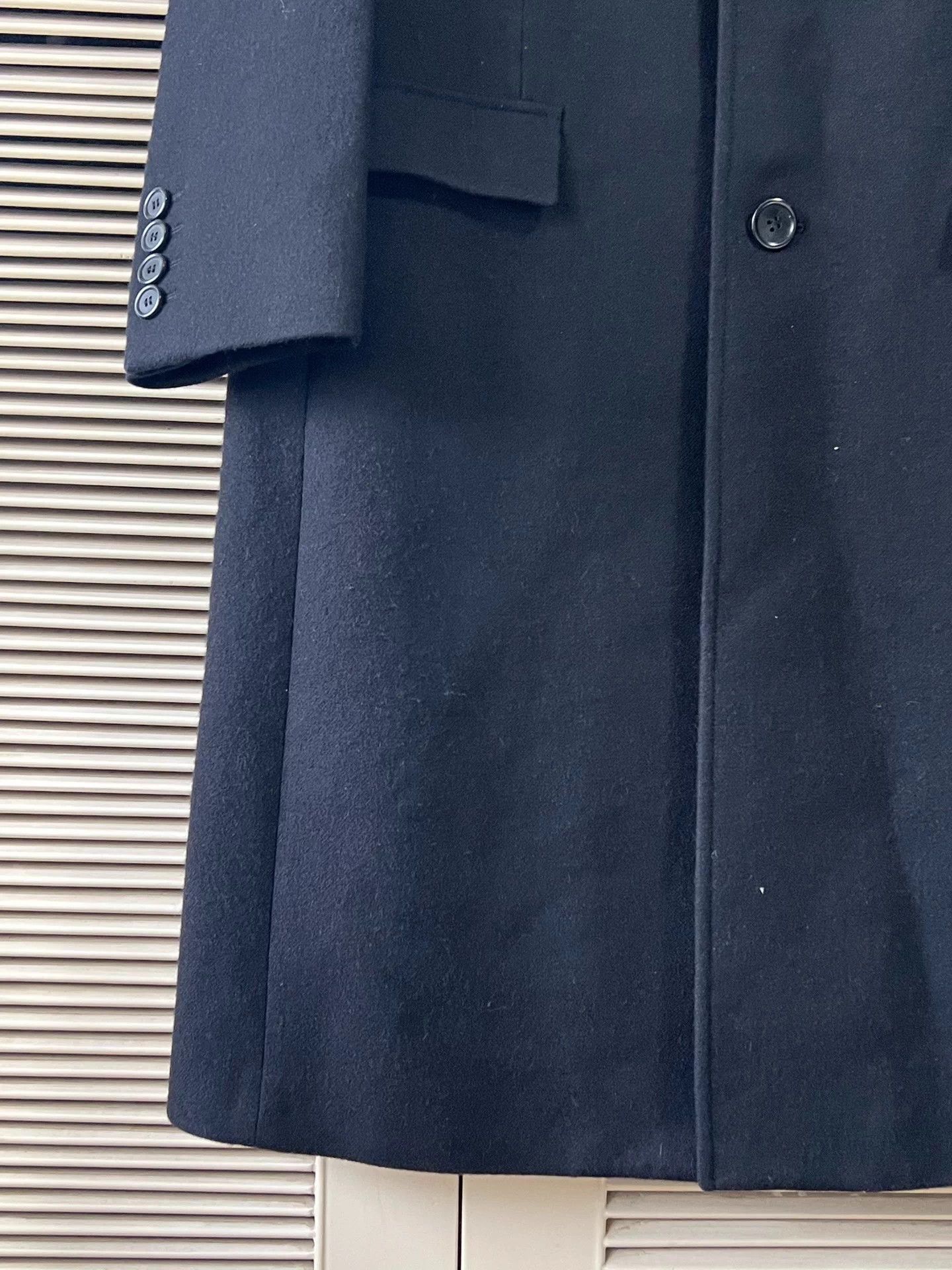 Saint Laurent Paris Saint Laurent men's long wool coat navy blue size 50 Size US M / EU 48-50 / 2 - 5 Thumbnail
