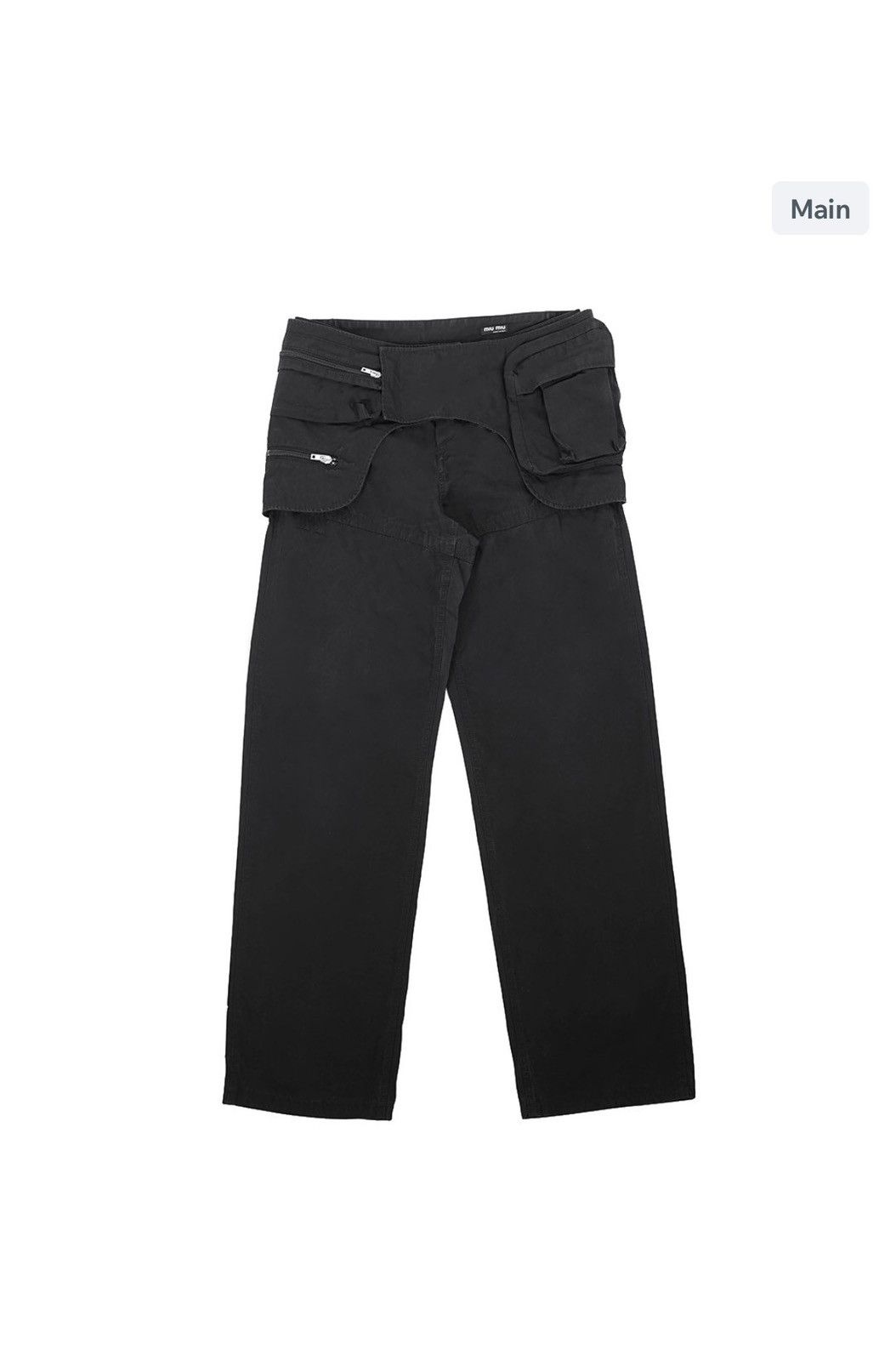 Miu Miu Miu Miu S/S2003 Multi Waist Pocket Pants Size 28" / US 6 / IT 42 - 1 Thumbnail
