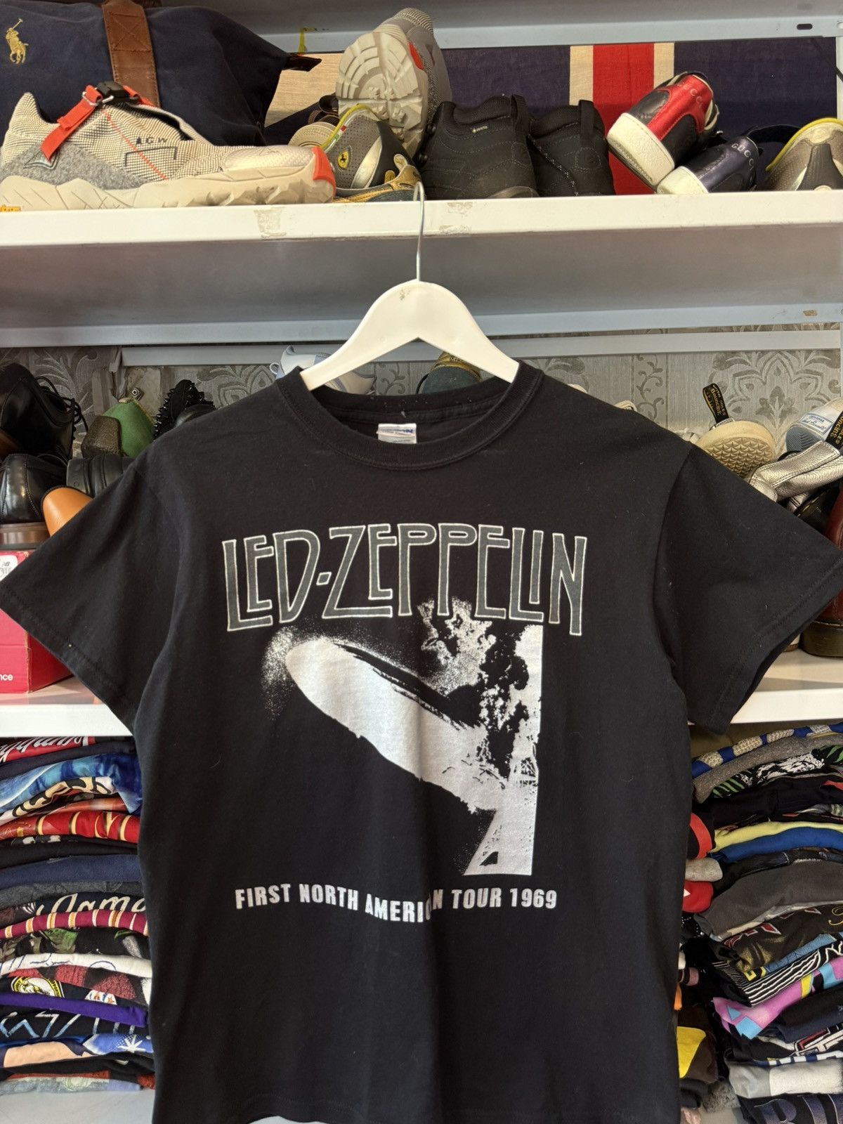 Band Tees Vintage Style Led Zeppelin 1969 UK Tour 2019 Remake T Shirt Size US M / EU 48-50 / 2 - 7 Thumbnail