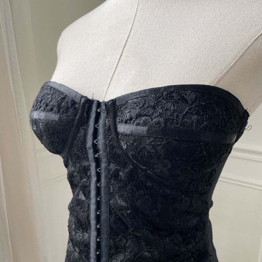Other Kookai Black Satin Jacquard Bustier Top Mon Wife $100 S M Size S / US 4 / IT 40 - 8 Thumbnail