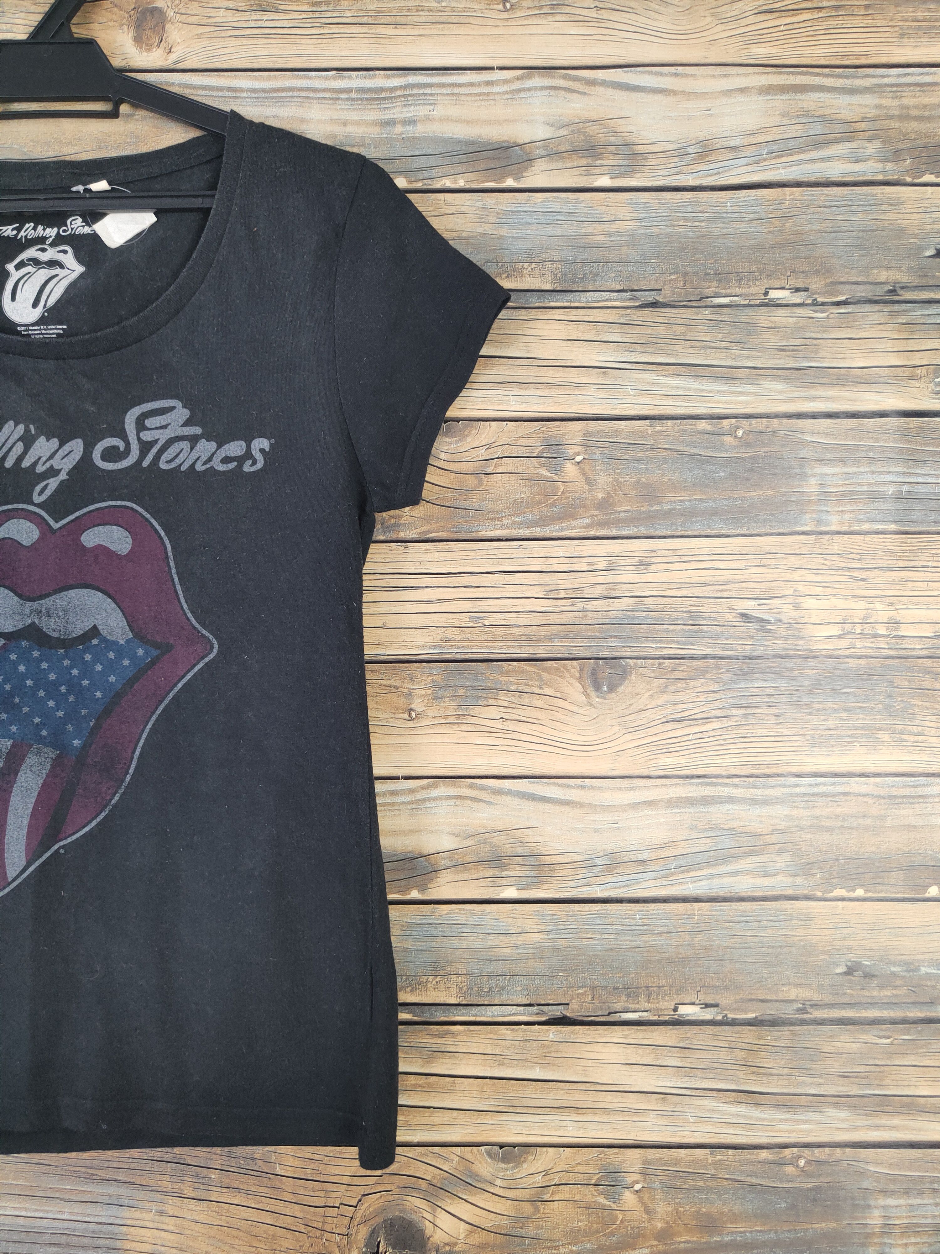 Band Tees DL The Rolling Stones Black Short Sleeve T-shirt #607 Size M / US 6-8 / IT 42-44 - 5 Thumbnail