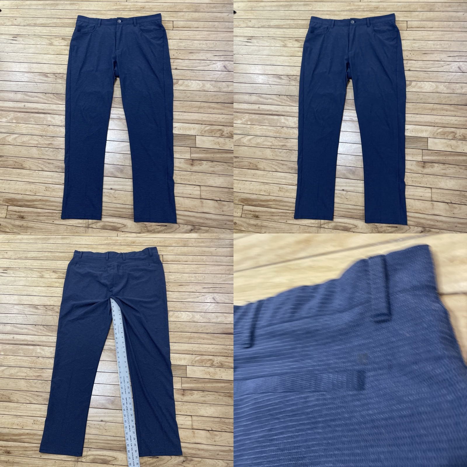 Vintage VINTAGE Hickey Freeman Performance Stretch Pants Men 36x31 Blue Geometric Golf Trousers Size US 36 / EU 52 - 10 Thumbnail
