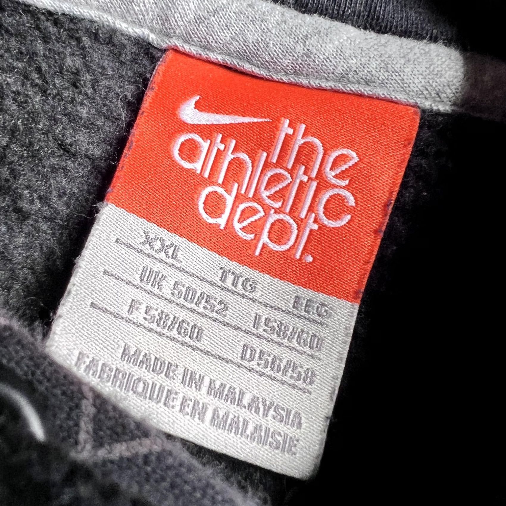 Nike VINTAGE Nike Hoodie Mens 3XL Black Fleece Full Zip Just Do It Allover Graphic Sweatshirt Size US XXL / EU 58 / 5 - 3 Thumbnail