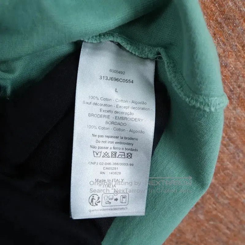 Dior Dior Green Logo Embroidered Short Sleeve T-Shirt . Size US L / EU 52-54 / 3 - 5 Thumbnail