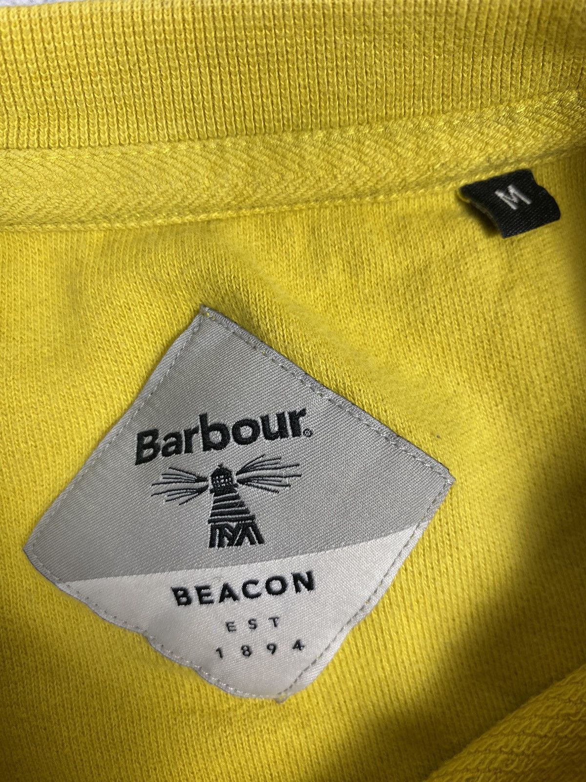 Barbour Barbour Beacon Big Logo Yellow Sweatshirt Size M Size US M / EU 48-50 / 2 - 10 Thumbnail