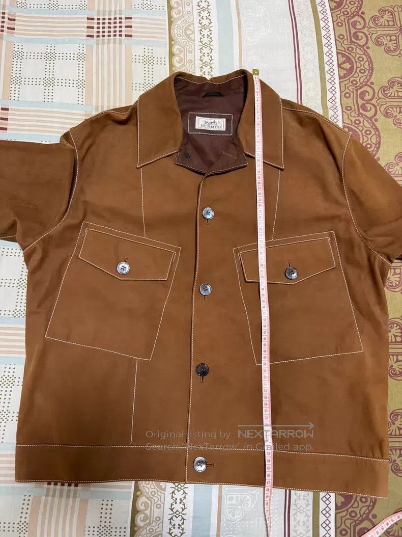 Hermes Hermes Cowhide Leather Jacket, Calfskin Leather Short-slee Size US M / EU 48-50 / 2 - 7 Thumbnail