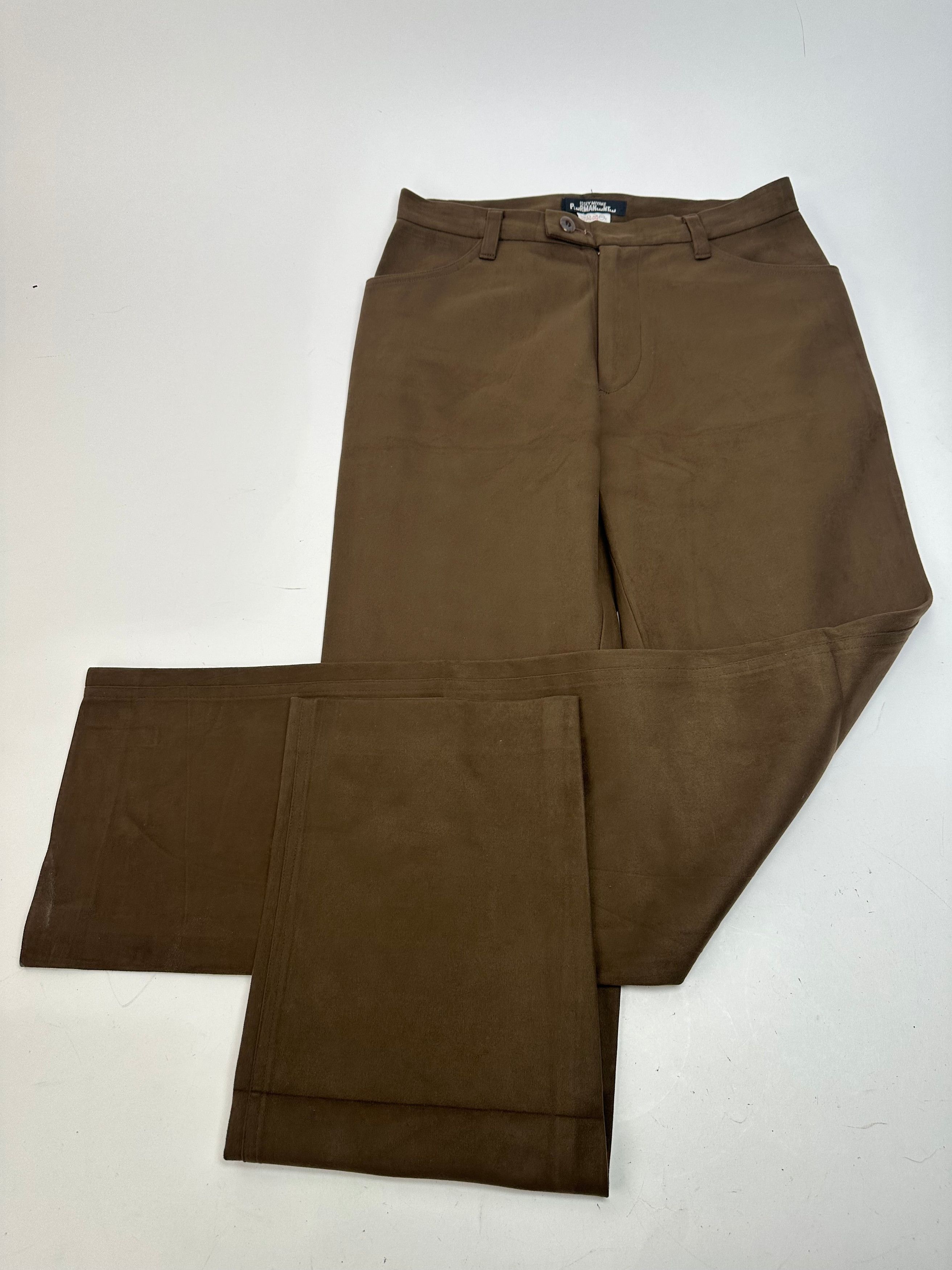 Issey Miyake Vintage Suede Pants Brown M Size 30" / US 8 / IT 44 - 1 Thumbnail