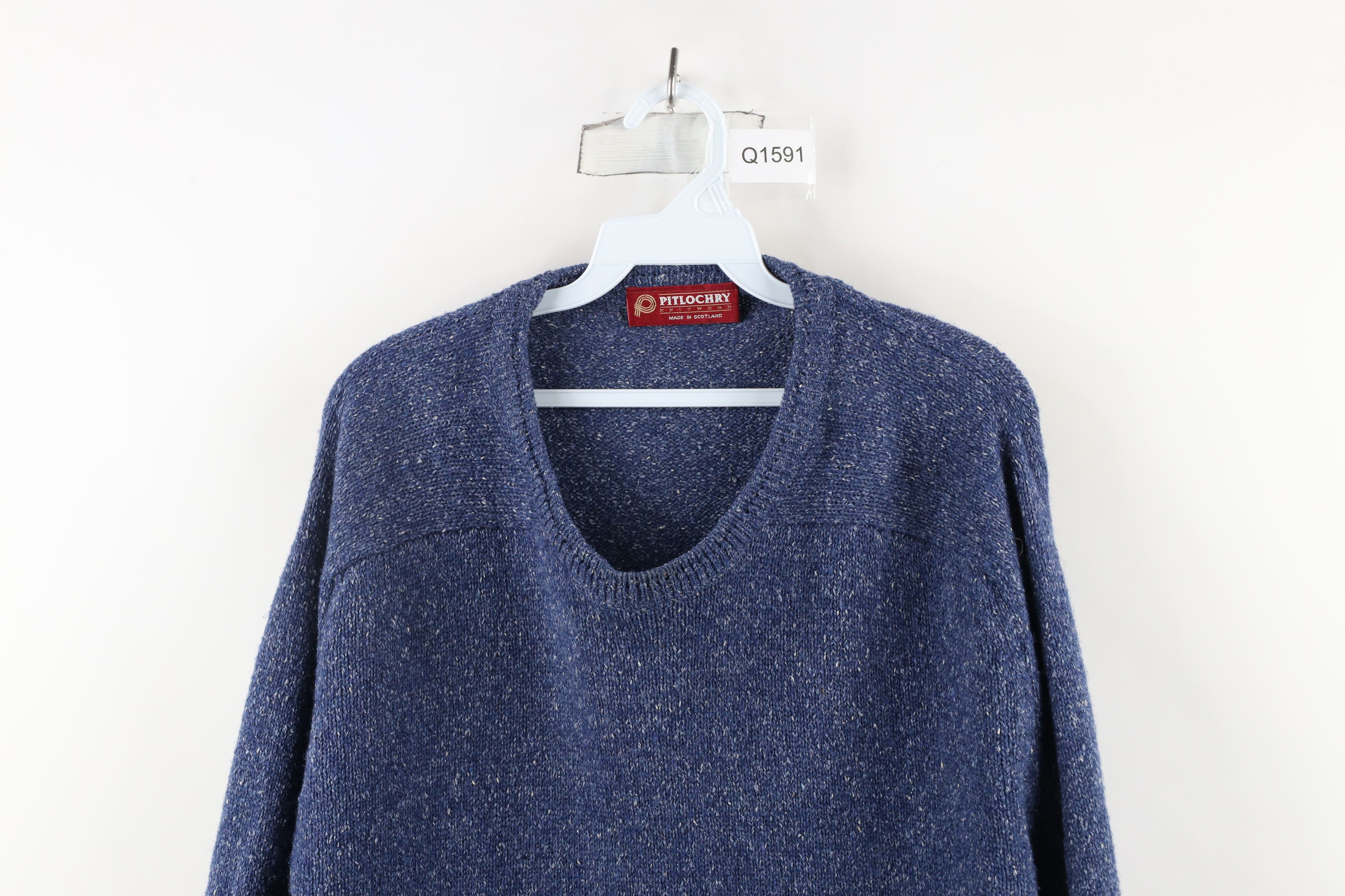 Vintage Vintage 90s Streetwear Silk Blend Knit Sweater Heather Blue Size US XL / EU 56 / 4 - 2 Thumbnail