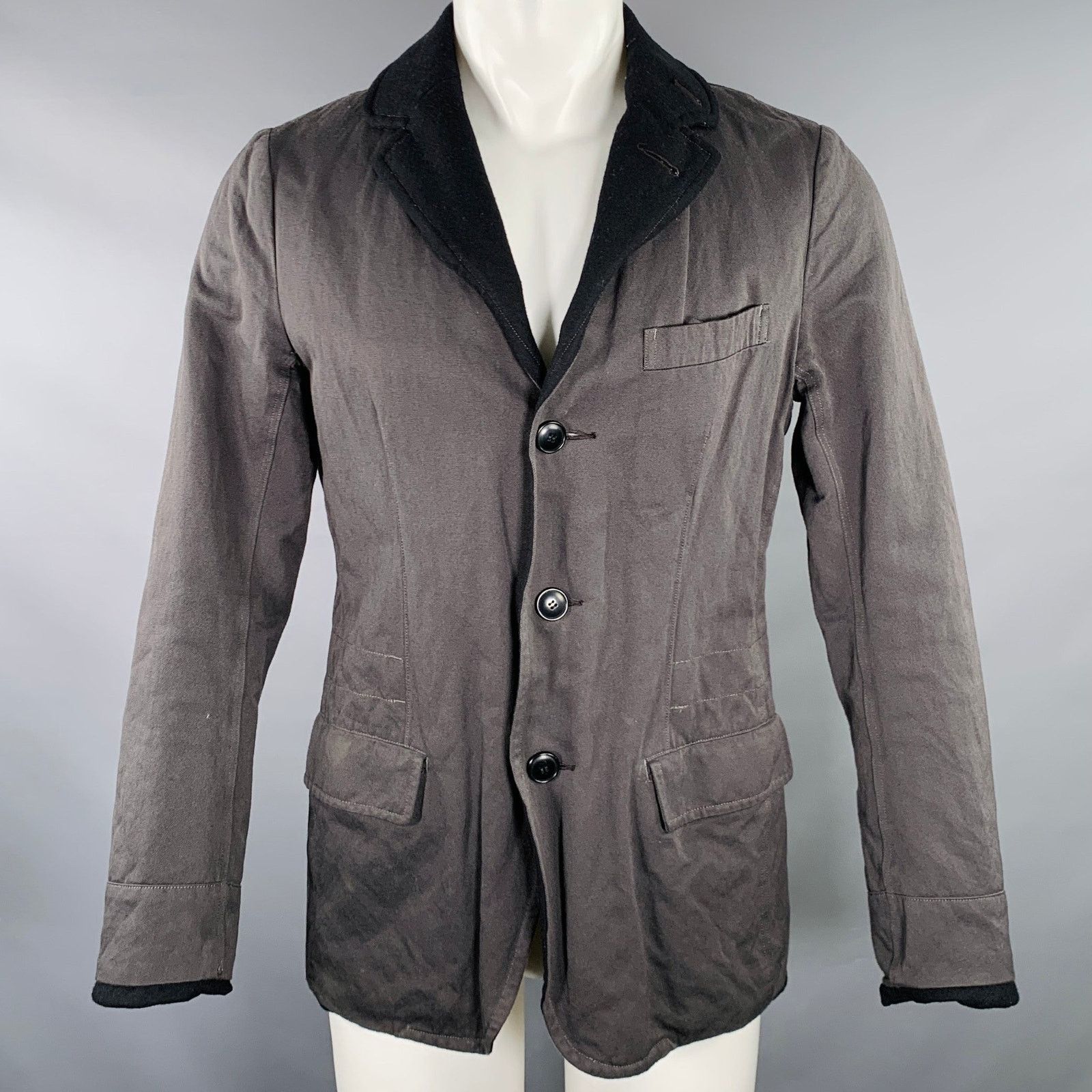 Sage De Cret SAGE DE CRET Size M Black Grey Reversible Nylon Blend Jacket Size US M / EU 48-50 / 2 - 1 Thumbnail