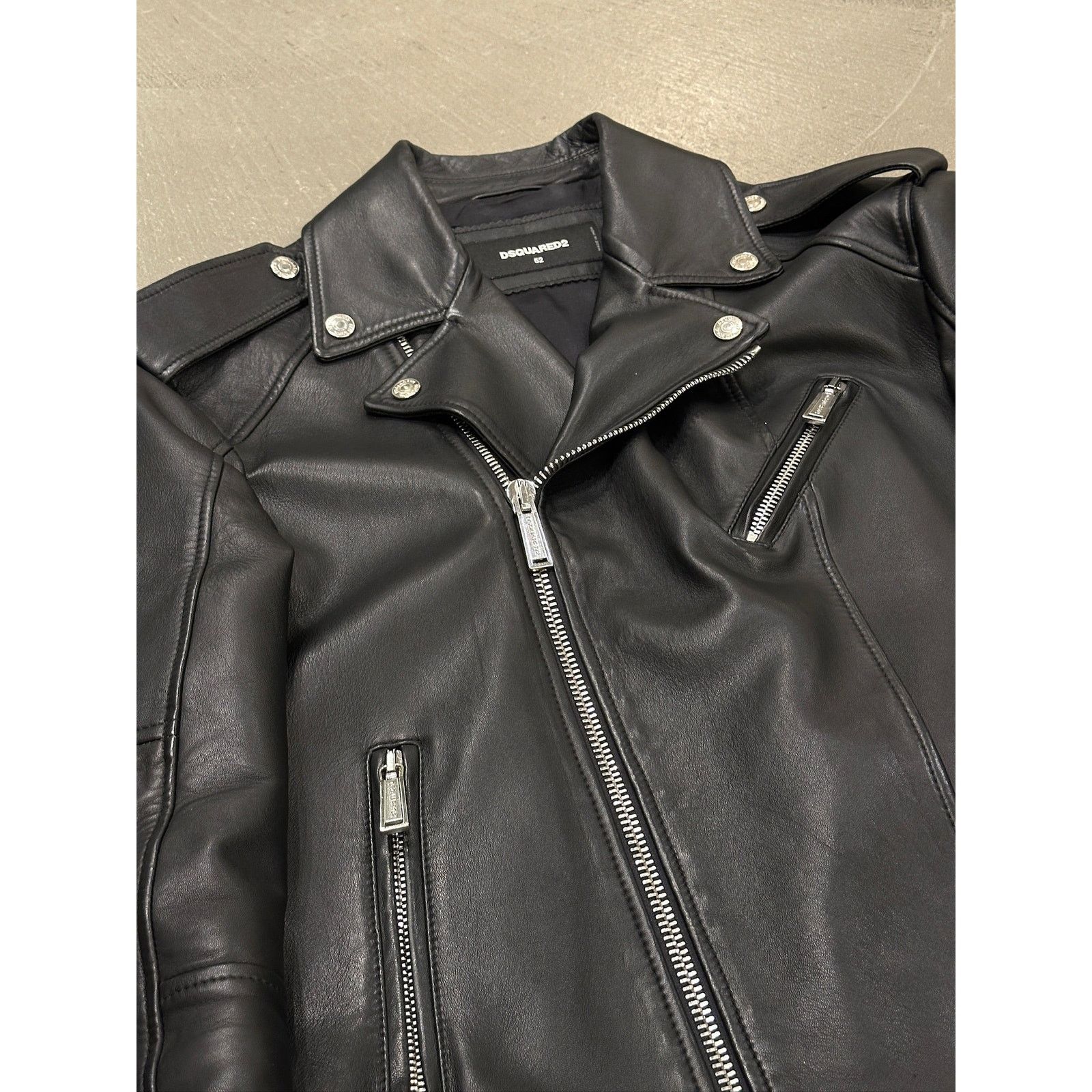 Dsquared2 2020s Dsquared2 biker leather jacket Size US L / EU 52-54 / 3 - 8 Thumbnail