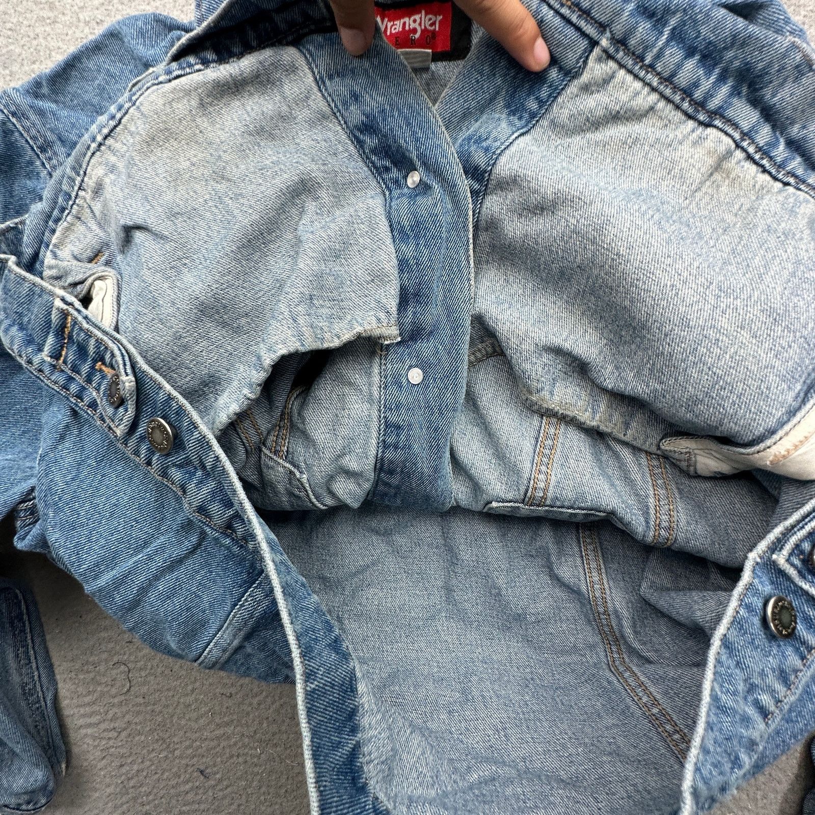 Wrangler Vintage Wrangler Hero Denim Jean Trucker Jacket Mens 2XL Size US XL / EU 56 / 4 - 11 Thumbnail