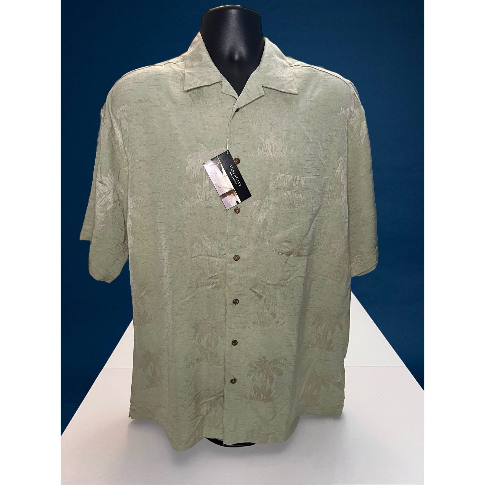 Other UltraClub Cabana Breeze Men Large Green Palm Hawaiian Shirt Size US L / EU 52-54 / 3 - 1 Thumbnail