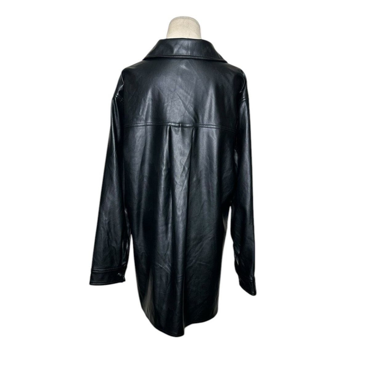 Laundry by Shelli Segal Laundry faux leather buttoned shacket size large Size L / US 10 / IT 46 - 9 Thumbnail