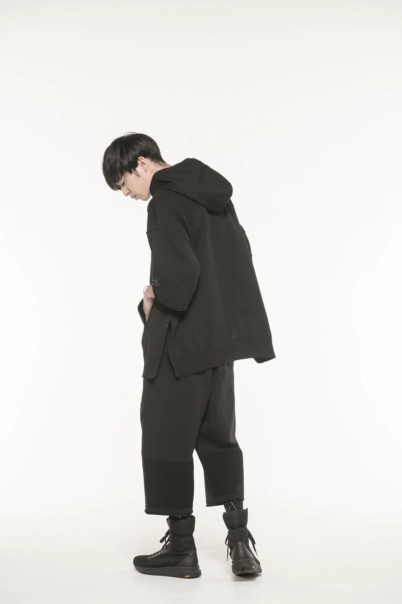 Yohji Yamamoto 12G Spritzy Plain Stitches Knit 6/7-Quarter Sleeve Hoodie Size US M / EU 48-50 / 2 - 4 Thumbnail