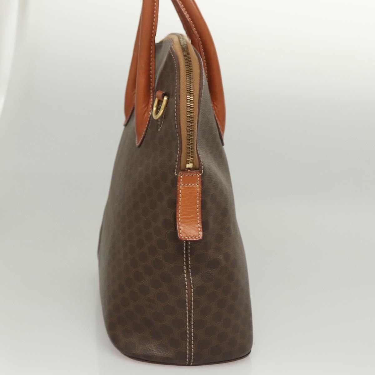 Celine CELINE Macadam Canvas Hand Bag Pvc Leather Brown Gold Size ONE SIZE - 4 Thumbnail