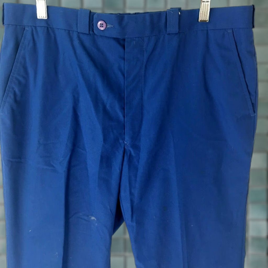 Kenneth Cole KENNETH COLE New York Sportswear Exchange Mens Slim Dress Pants Blue 36x33 Regular Waist 38 Flat Front Zip Belt Loops Straight Leg Pants Size US 36 / EU 52 - 1 Thumbnail