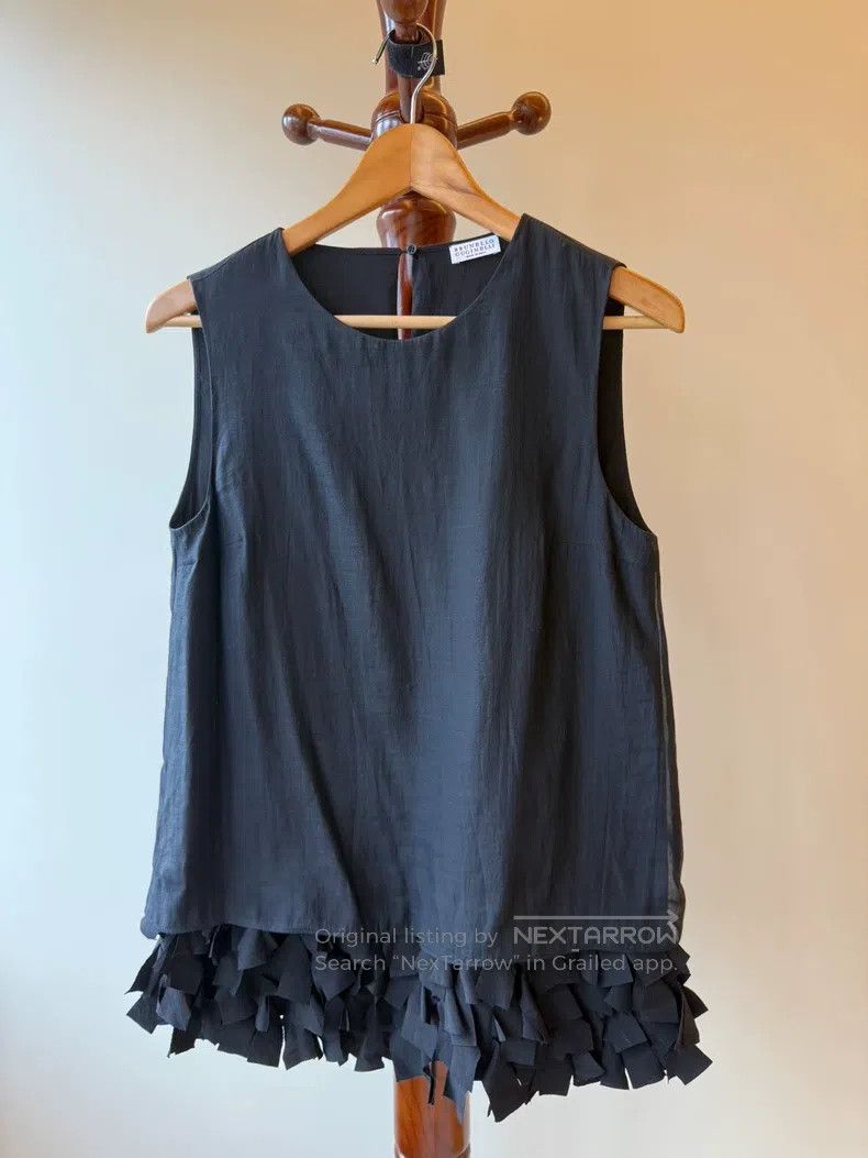 Brunello Cucinelli Brunello Cucinelli Sleeveless Design Women's Top Size M / US 6-8 / IT 42-44 - 1 Thumbnail