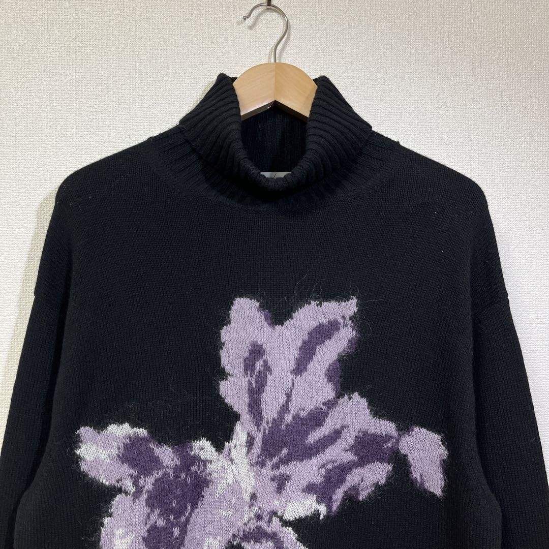Yohji Yamamoto POUR HOMME 22aw purple fower knit HE-K30-983 Size US L / EU 52-54 / 3 - 2 Thumbnail
