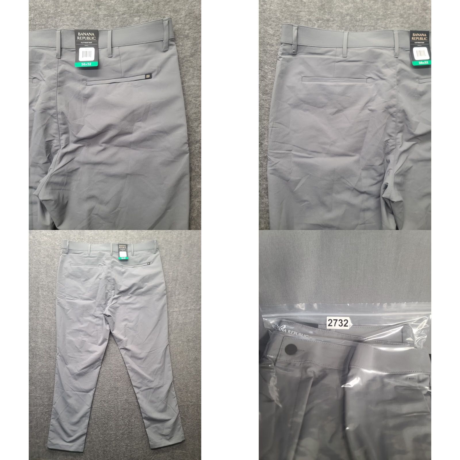 Banana Republic Banana Republic Pants Slim Straight Leg Flat Front 38x32 Men Casual Business Chino Gray 38 Regular Stackable Pockets Slim Fit Size US 38 / EU 54 - 9 Thumbnail