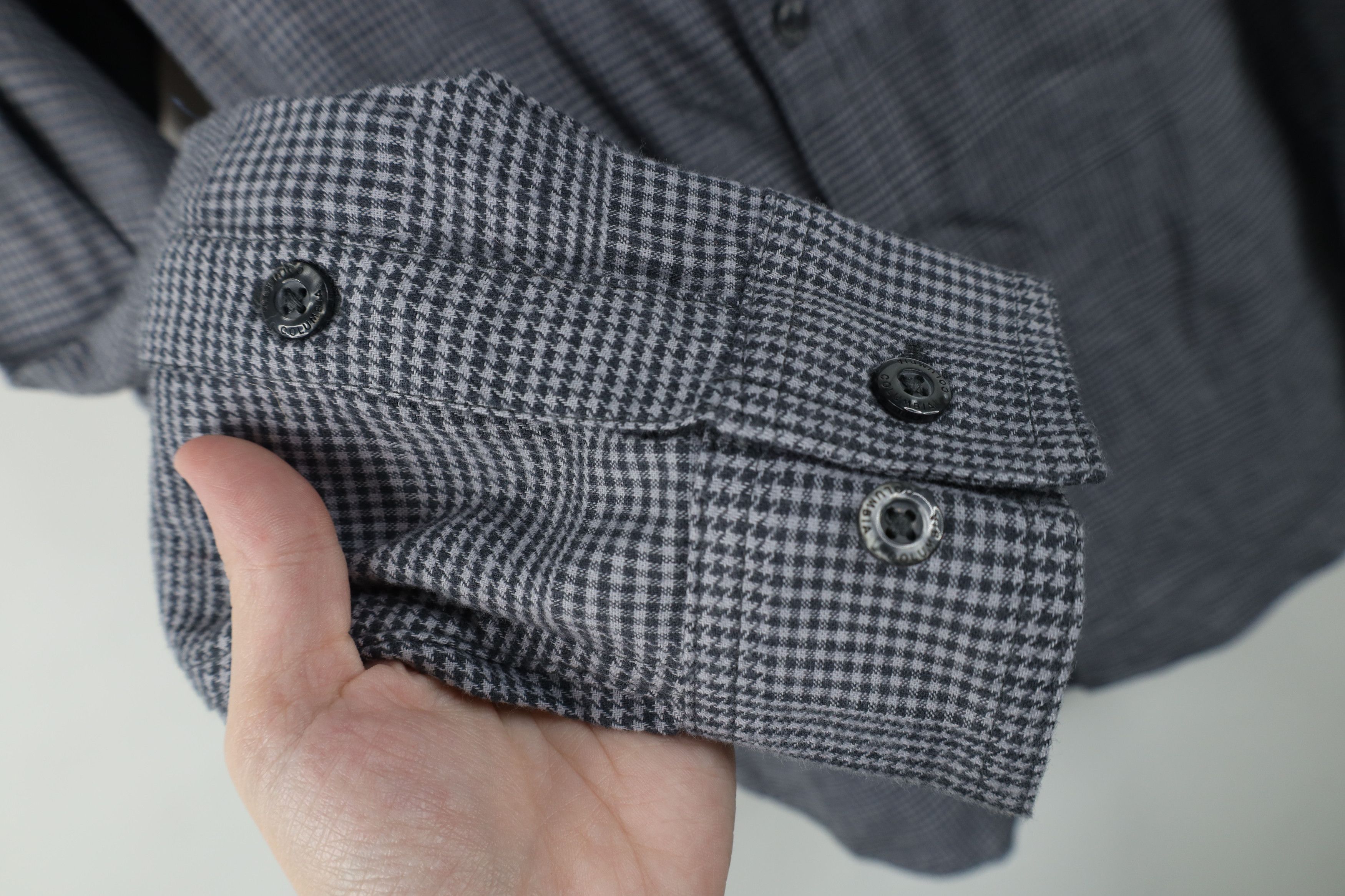Columbia New Columbia Houndstooth Flannel Collared Button Shirt Gray Size US S / EU 44-46 / 1 - 10 Thumbnail