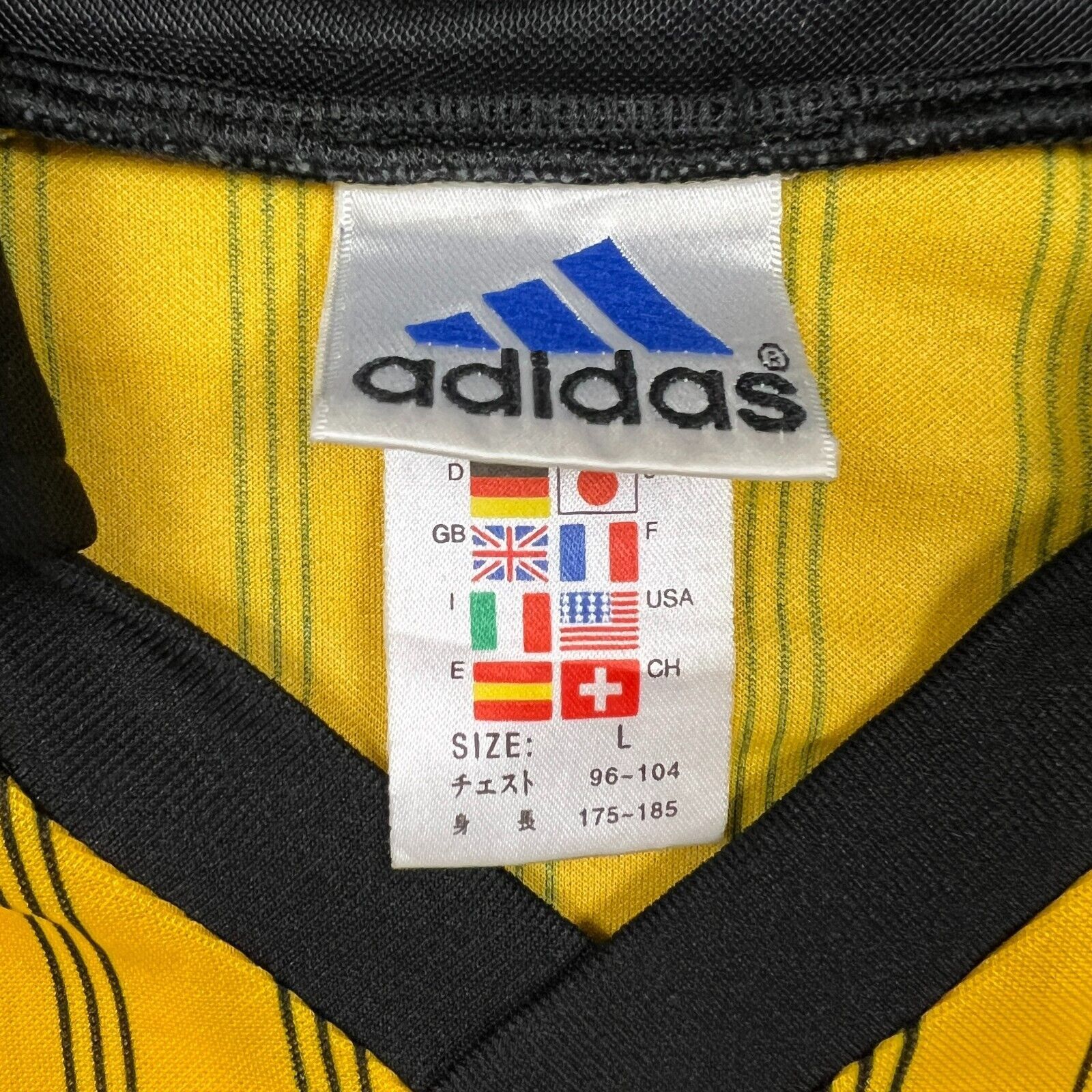 Adidas × Vintage Vintage 90s Adidas Jersey Large Referee Stripe Soccer Shirt Size US L / EU 52-54 / 3 - 5 Thumbnail