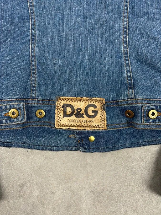 Dolce & Gabbana AW2005 Dolce & Gabbana Blue Denim Distressed Fur-Collar Jacket Size S / US 4 / IT 40 - 9 Thumbnail