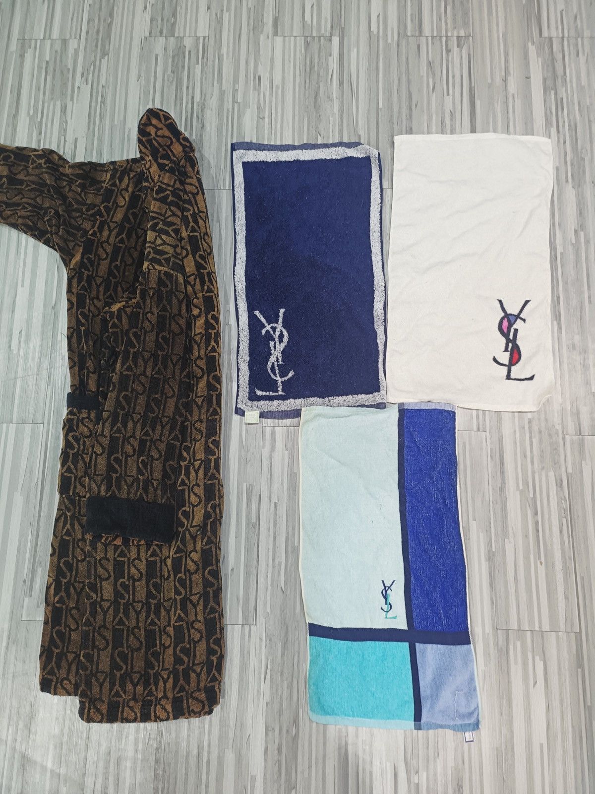 Designer × Vintage × Yves Saint Laurent 🔥Free Gift 3pcs Small Towell YSL🔥 Kimono Coat Size US XXL / EU 58 / 5 - 3 Thumbnail