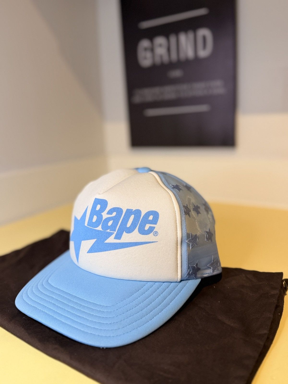 Bape New Bape Sta Mesh Cap Light Blue Mens 1i20-180-003 Size ONE SIZE - 1 Thumbnail