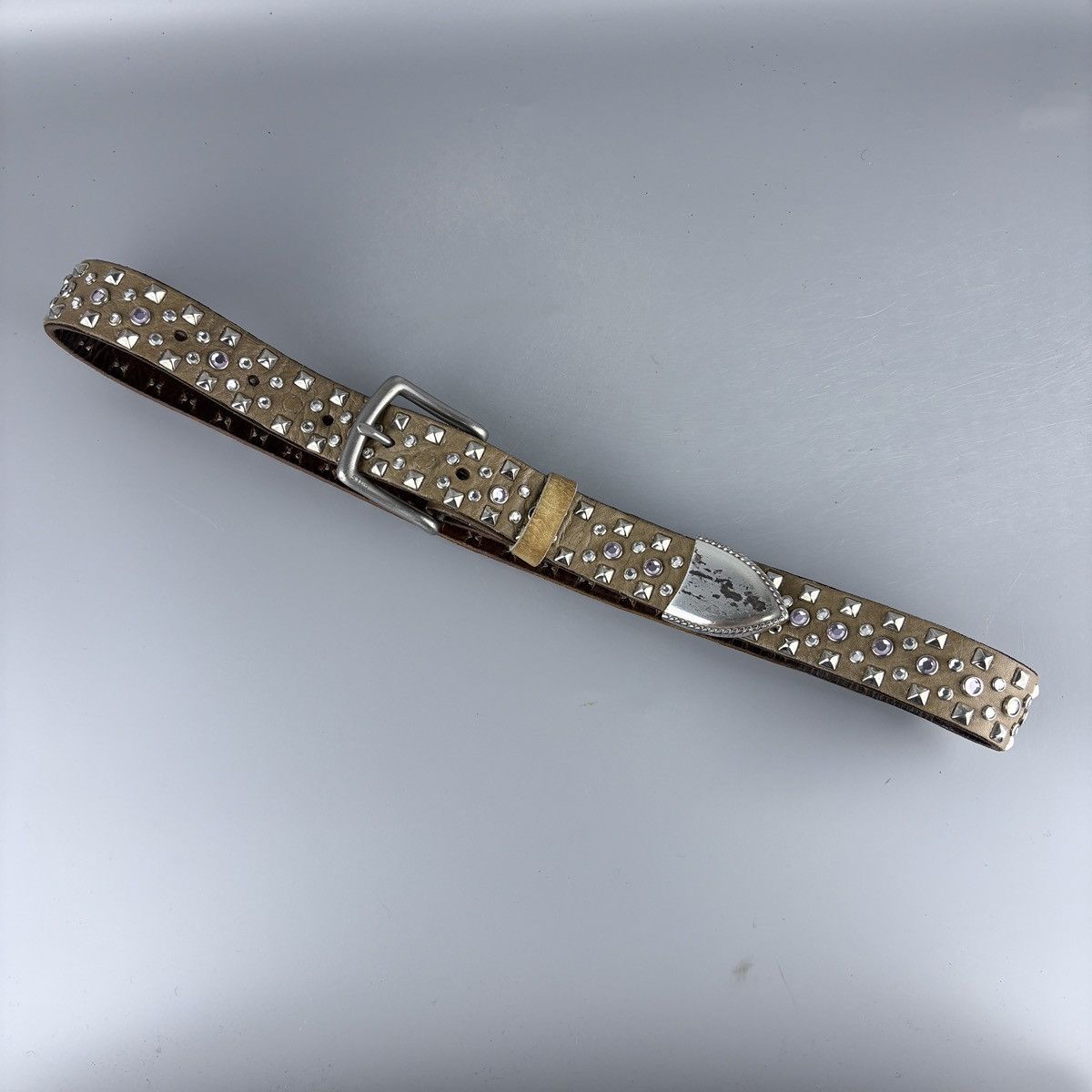 Japanese Brand Vintage studded leather belt Size ONE SIZE - 1 Thumbnail