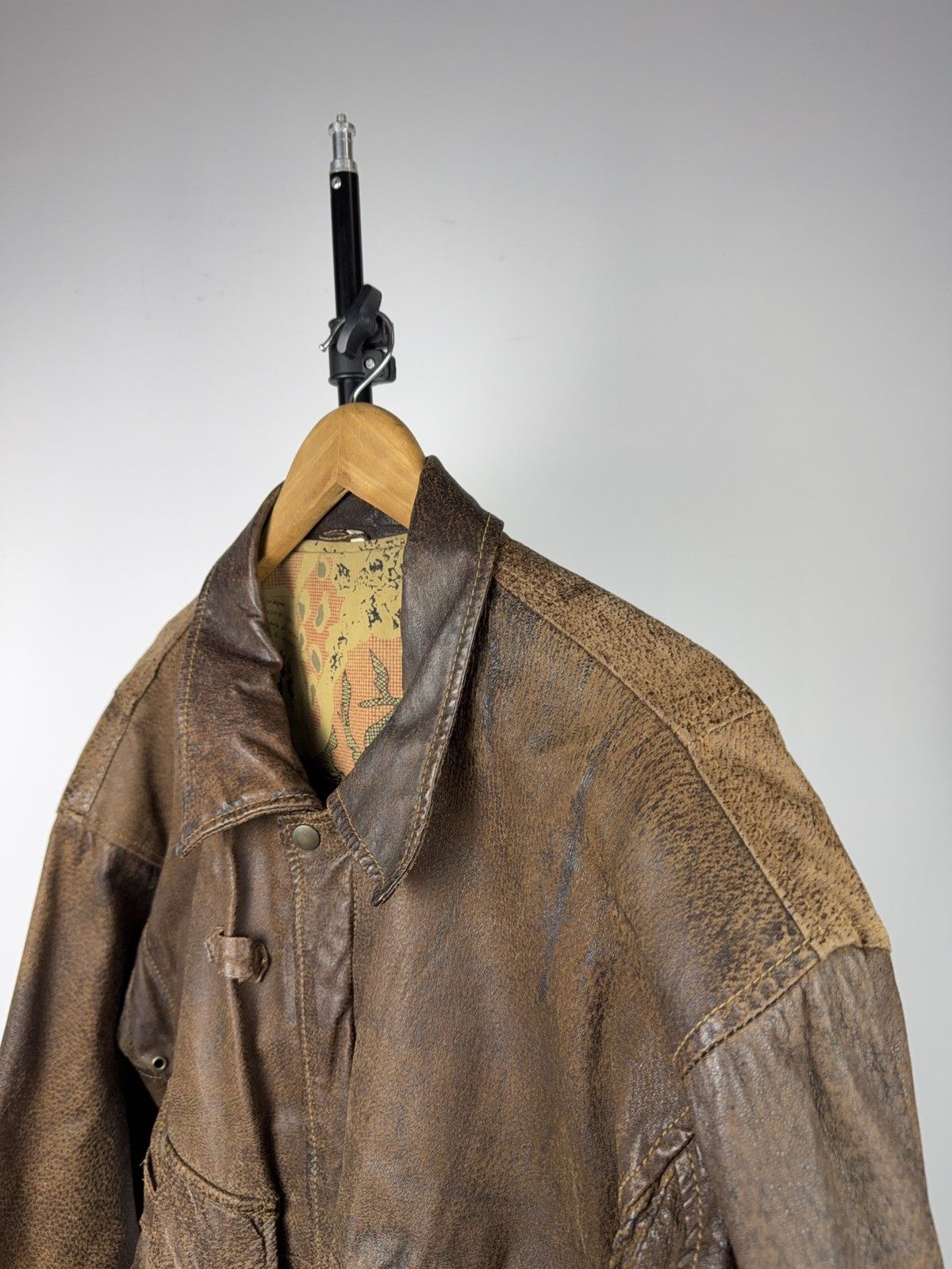 Vintage Vintage 90s Retro Leather Bomber Biker Moto Jacket Style Size US S / EU 44-46 / 1 - 14 Thumbnail