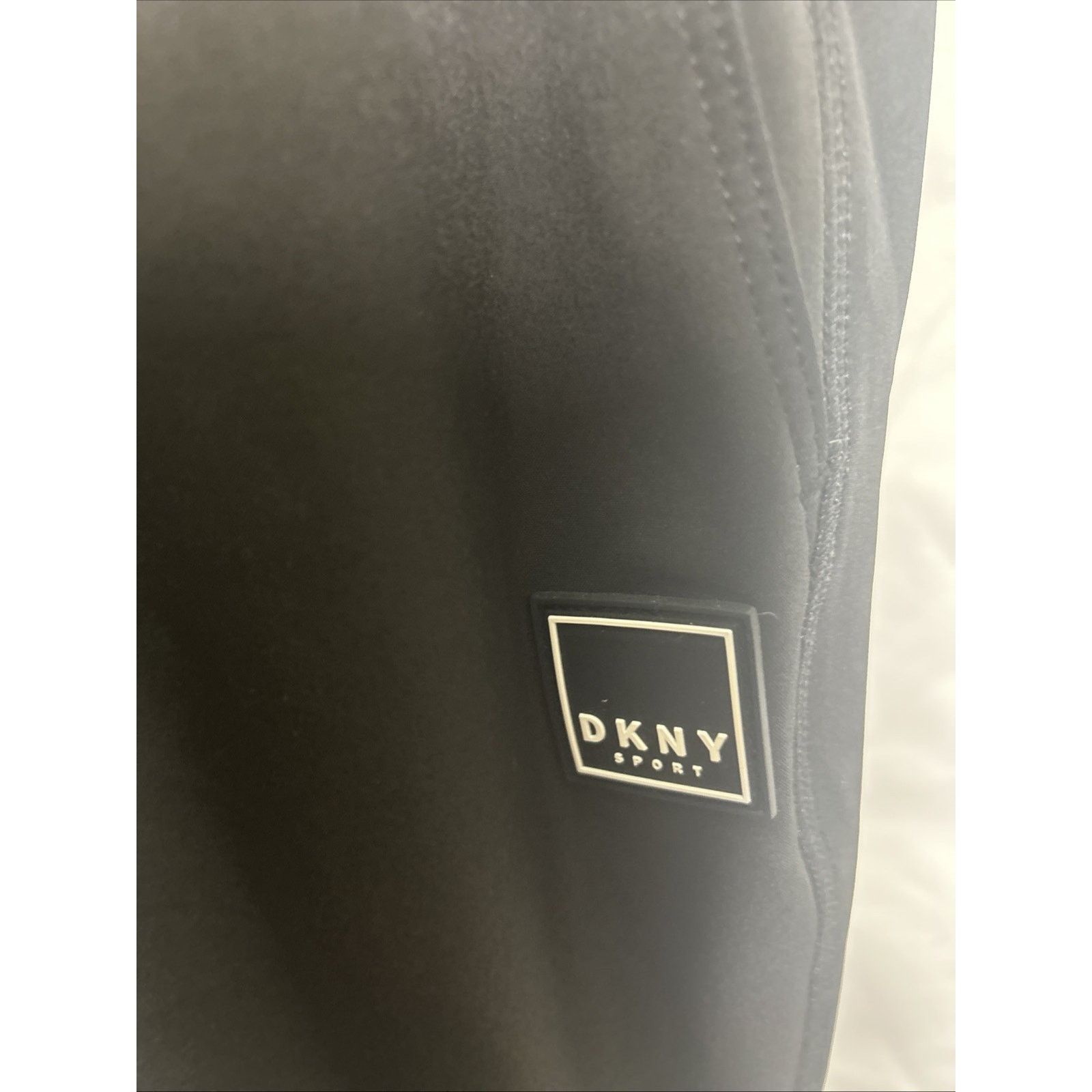DKNY DKNY Black Utility Cargo Jumpsuit Womans L Tab Sleeve Travel Size 29" - 8 Thumbnail