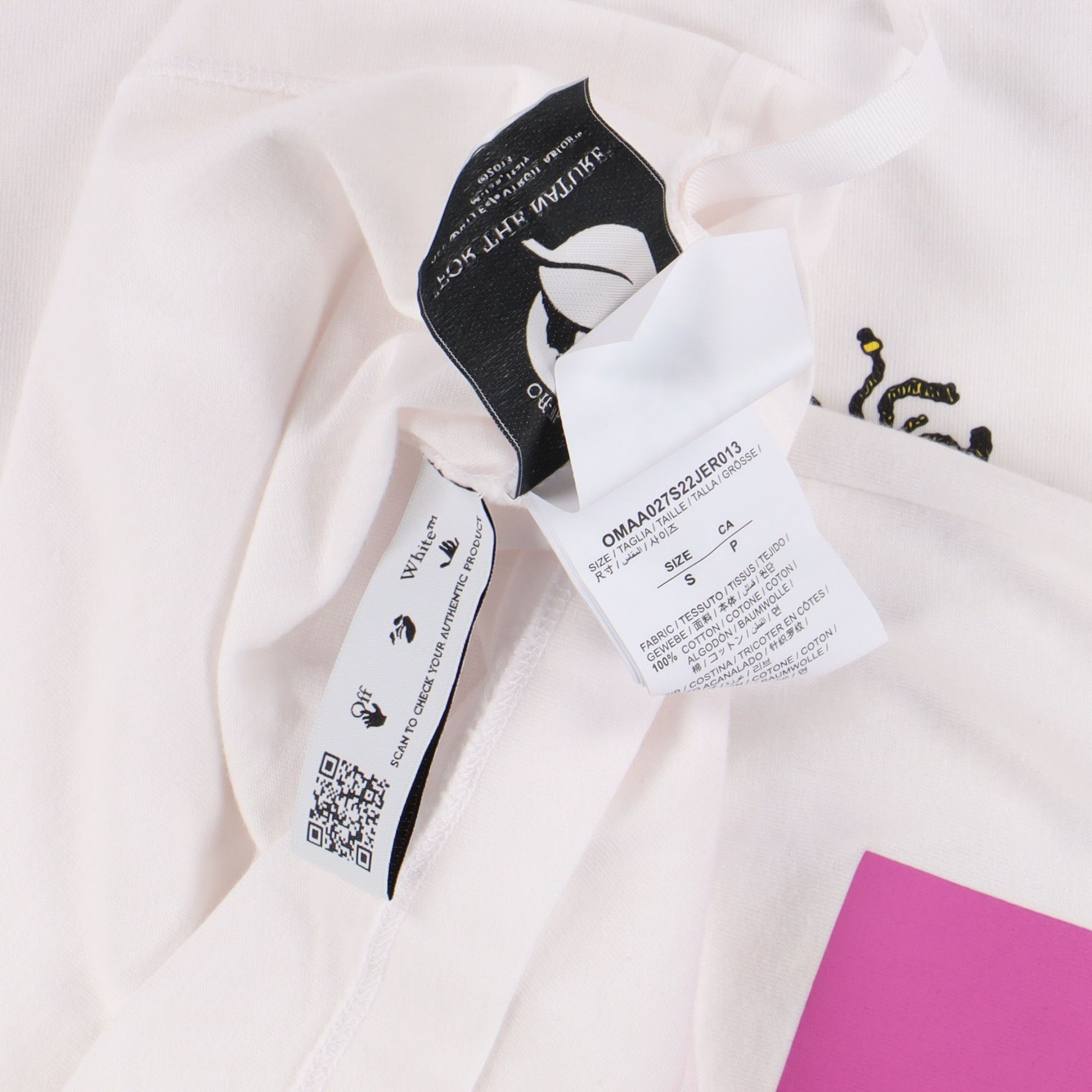 Off-White White and Fuchsia 90's DJ Arrows T-Shirt Size S / US 4 / IT 40 - 9 Thumbnail