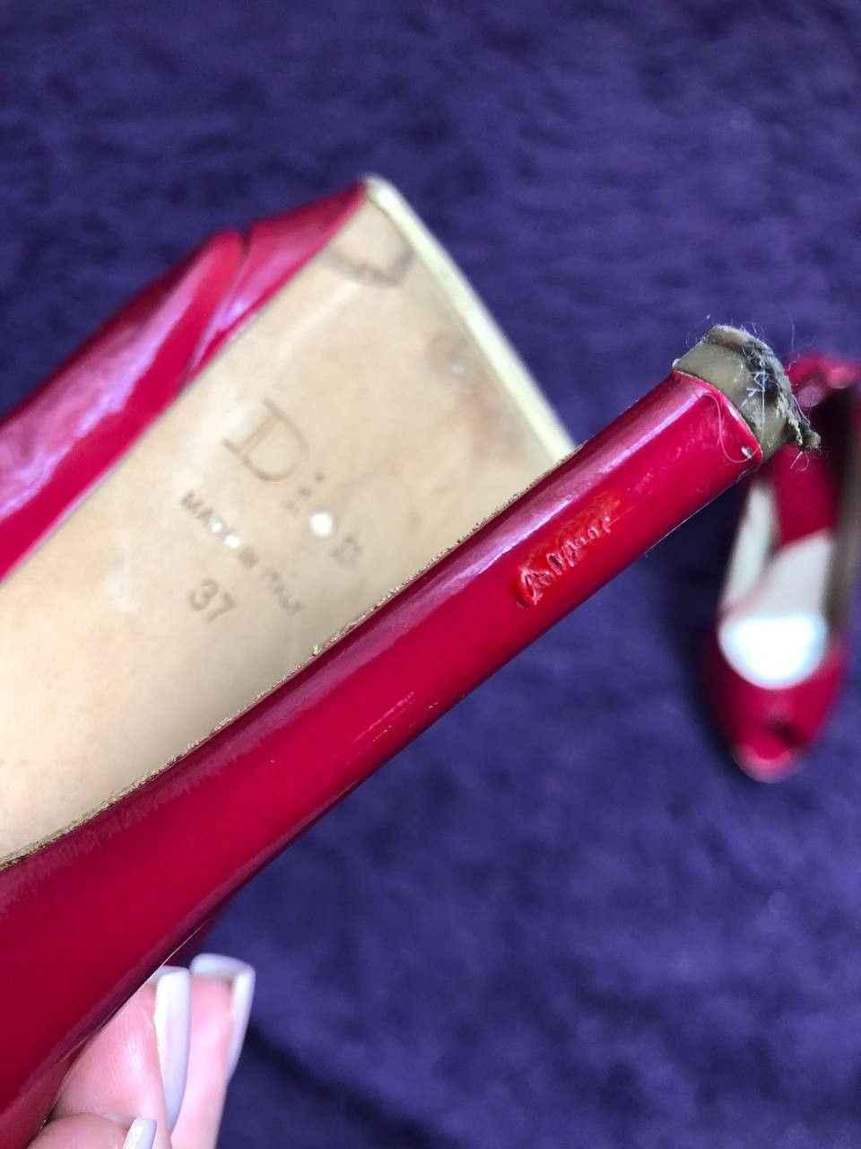 Christian Dior Monsieur Christian Dior Patent Leather Platform Slingback Pump Heels Size US 7 / IT 37 - 4 Thumbnail