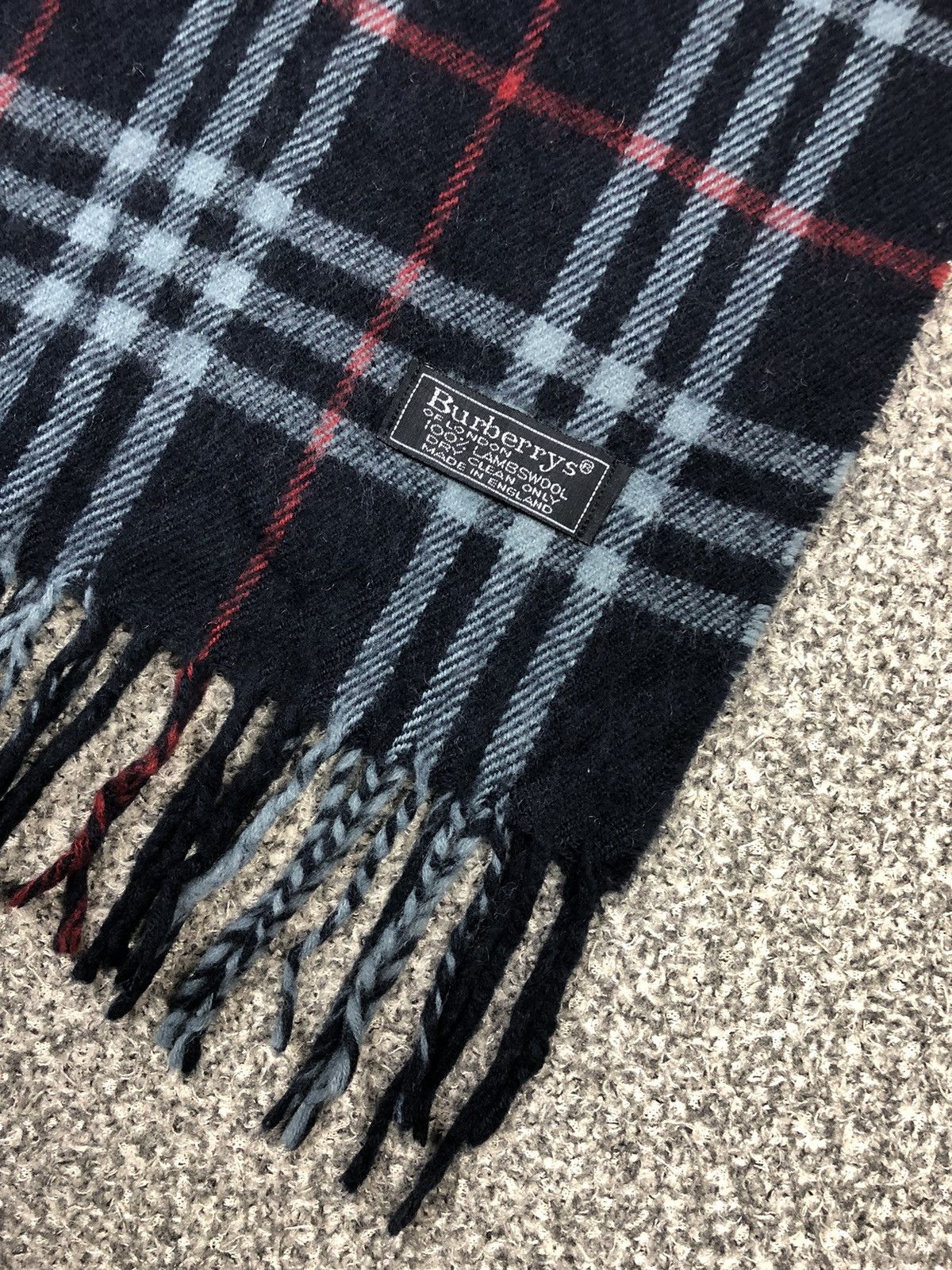 Burberry × Vintage Vintage Burberrys Scarf / Muffler / Neckwear Lambswool Size ONE SIZE - 7 Thumbnail