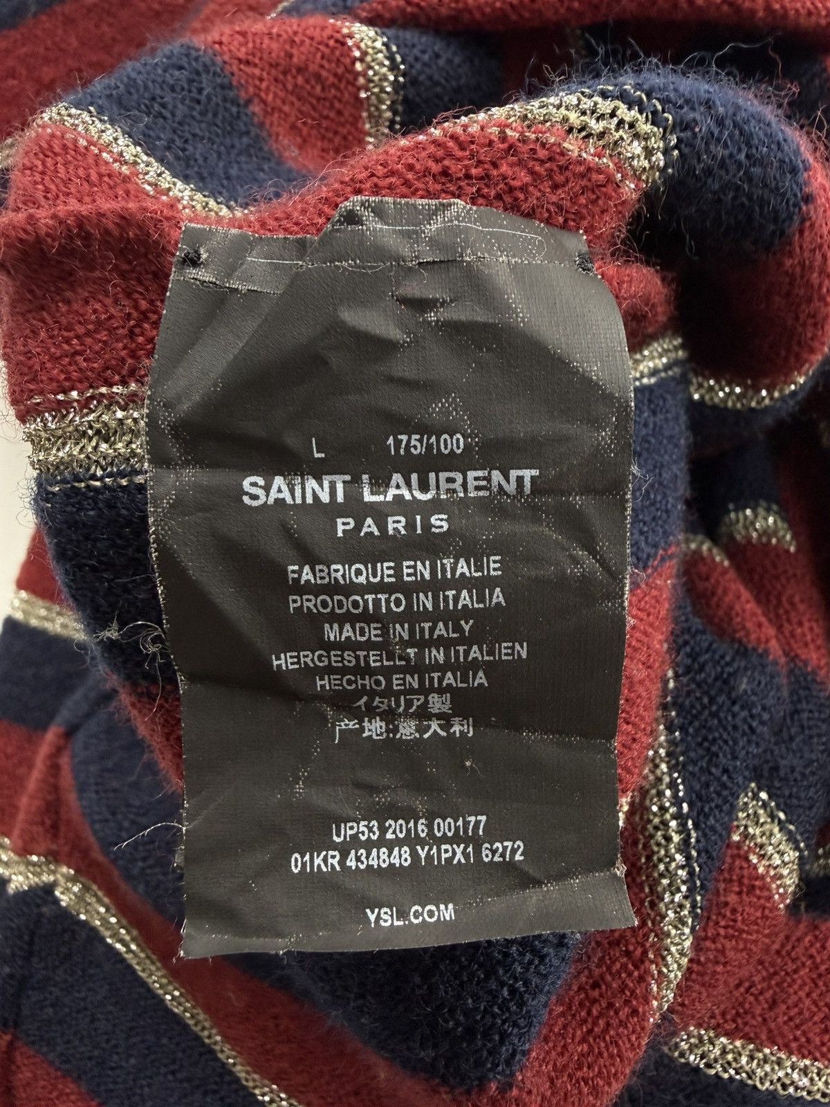 Saint Laurent Paris Saint Laurent x Hedi Slimane Pinstripe Wool Cardigan Size US L / EU 52-54 / 3 - 8 Thumbnail