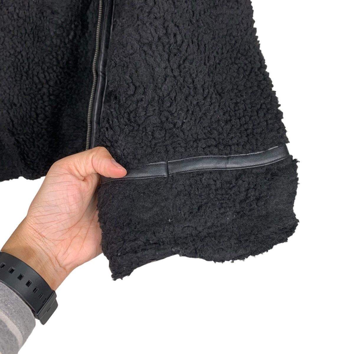Japanese Brand TORTE Deep Pile Fleece Asymmetrical Jacket #0240-C11 Size US M / EU 48-50 / 2 - 8 Thumbnail
