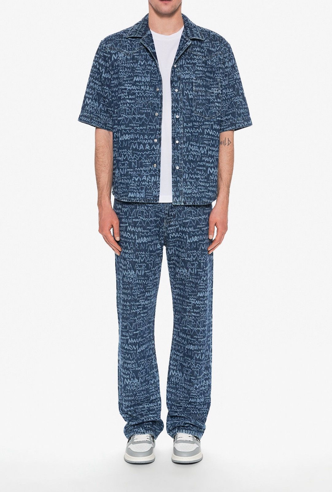 Marni Last Marni Logo Denim Western Bowling Shirt Size US M / EU 48-50 / 2 - 4 Thumbnail