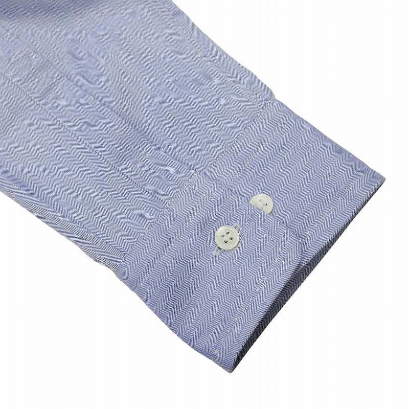 Comme des Garcons Homme Deux Shirt herringbone cut and sew long sleeves cotton Navy Size US M / EU 48-50 / 2 - 6 Thumbnail