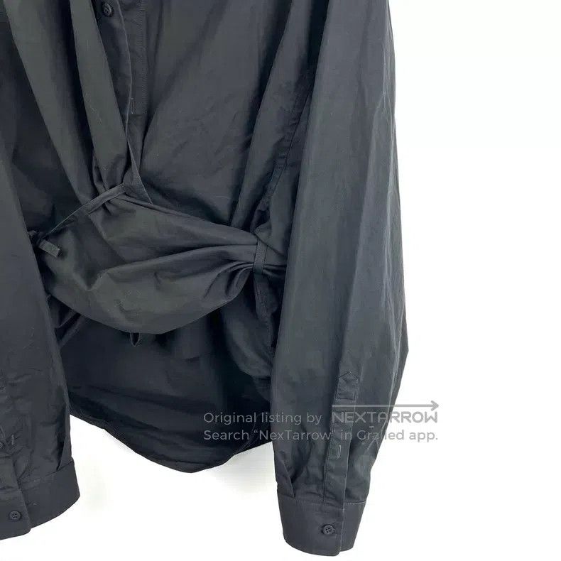 Balenciaga Balenciaga Irregular Embroidery Logo Black Shirt Size XS / US 0-2 / IT 36-38 - 4 Thumbnail