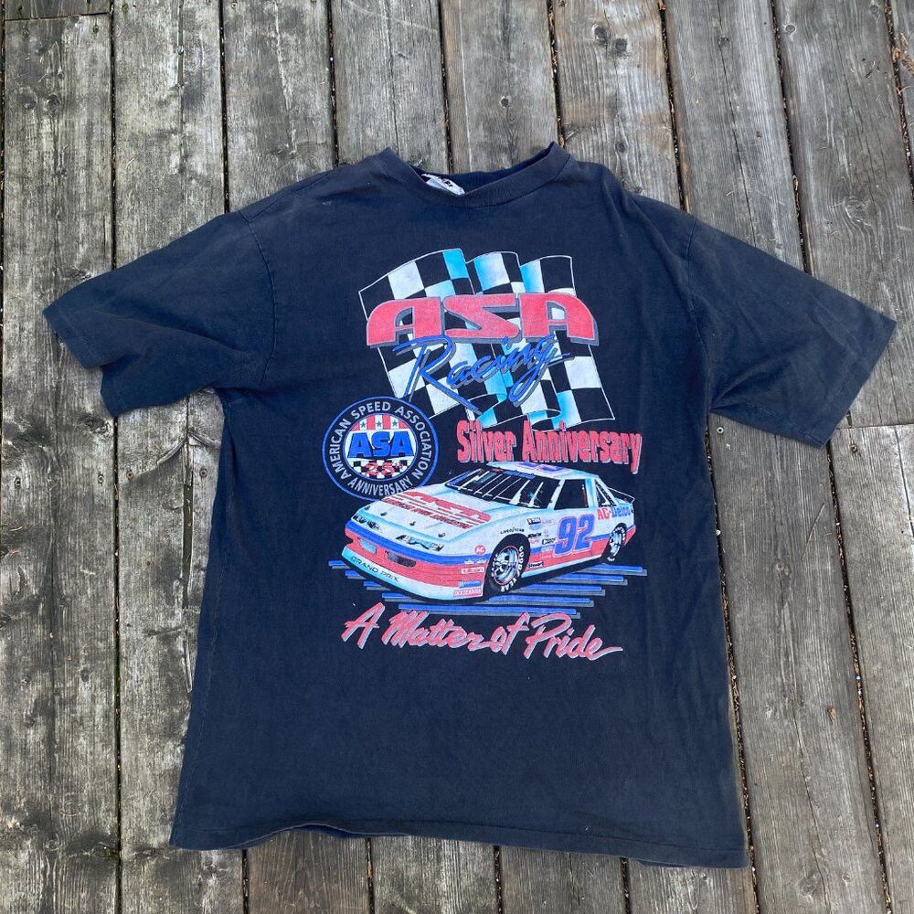 NASCAR Vintage ASA Racing Silver Anniversary T Shirt Berkley Sport Size US XL / EU 56 / 4 - 7 Thumbnail