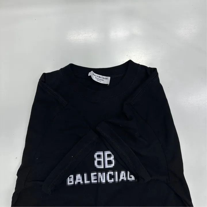 Balenciaga Balenciaga Black Logo BB Oversized T-Shirt 0079-2507 Size XS / US 0-2 / IT 36-38 - 6 Thumbnail