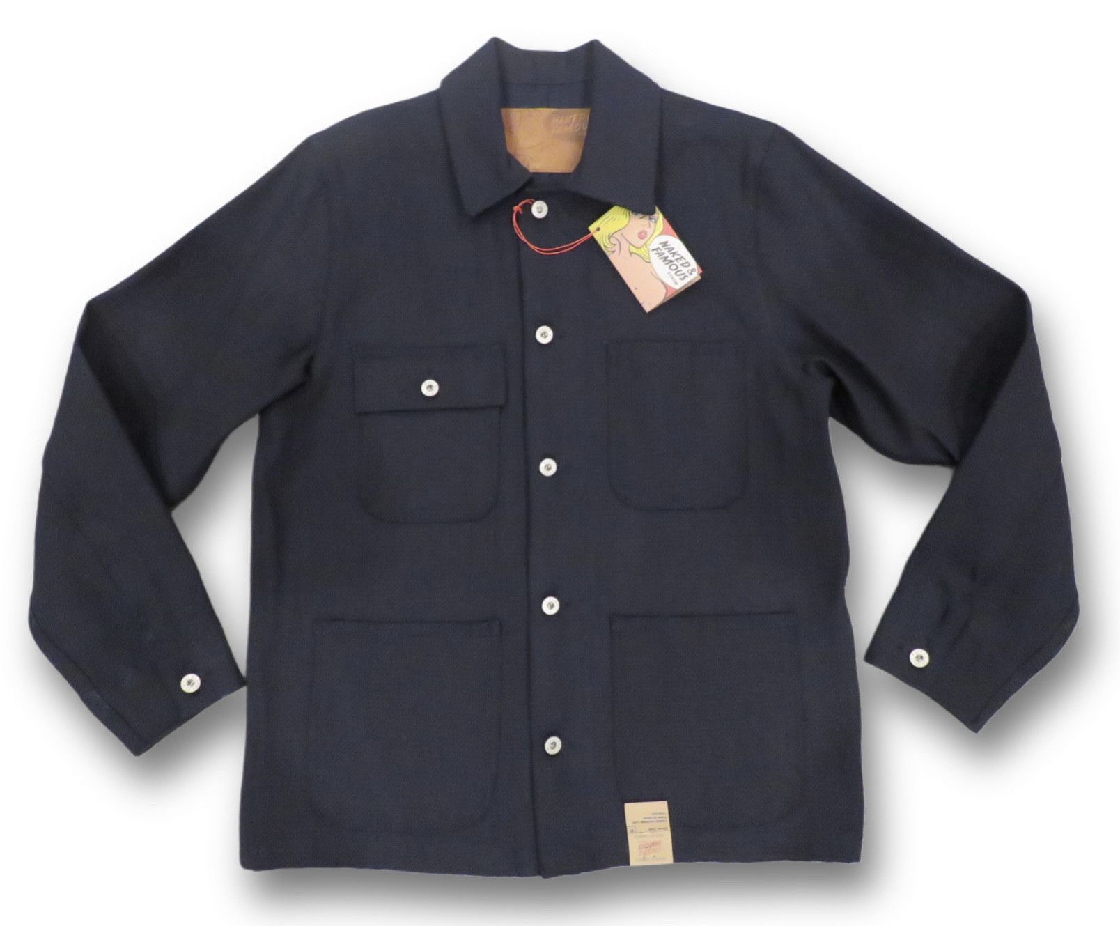 Naked & Famous Naked & Famous Indigo Basketweave Chore Coat NWT Size M Size US M / EU 48-50 / 2 - 1 Thumbnail