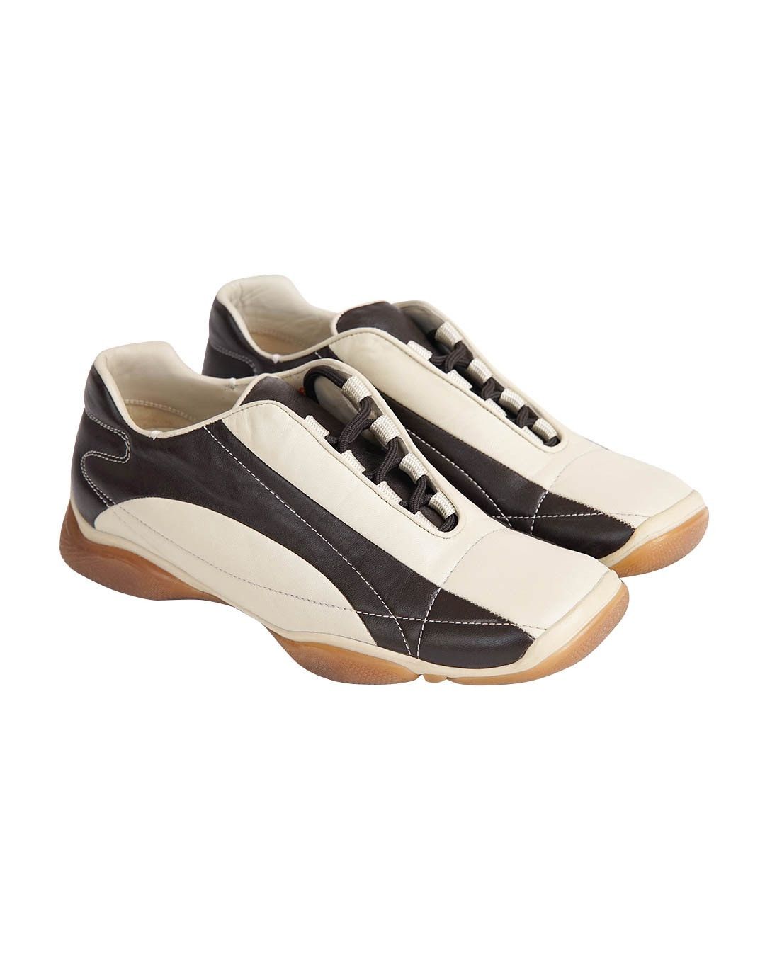 【sullen購入品】prada sports leather shoes Prada Sport Black Leather And Nylon Low Top Sneakers Size 44