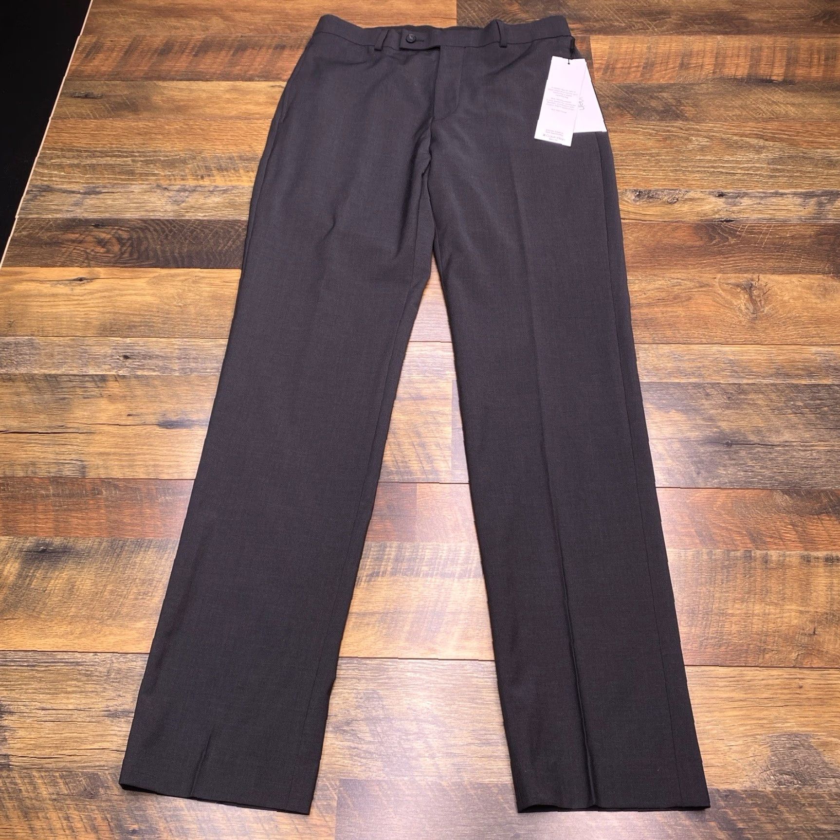 Calvin Klein Calvin Klein Slim Pants Mens 30x32 Blue Dress Slim Fit Tapered Professional Classic Wool Blend New Size US 30 / EU 46 - 2 Thumbnail