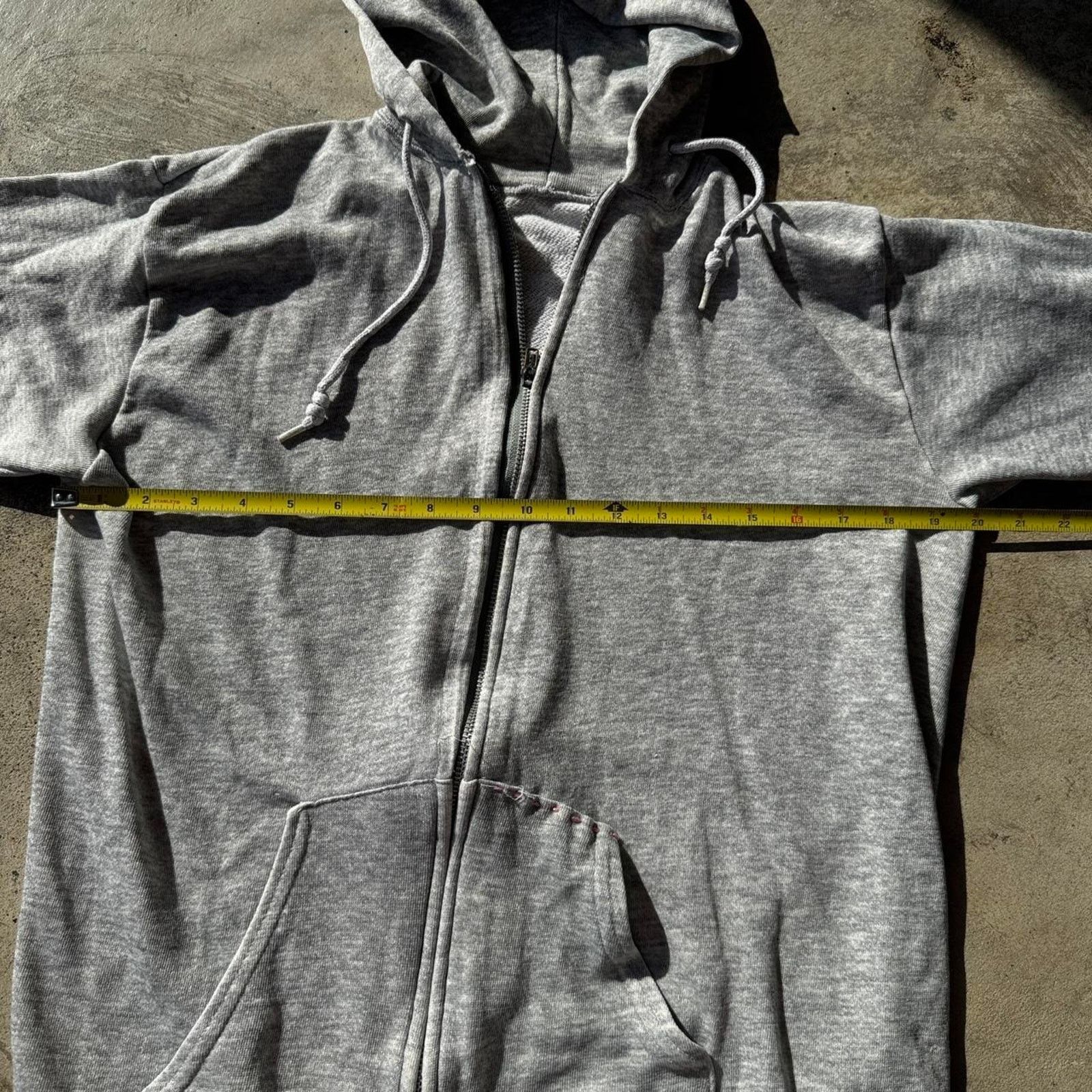 Other Vintage 90s blank zip up hoodie with sasheiko repair Size M / US 6-8 / IT 42-44 - 5 Thumbnail